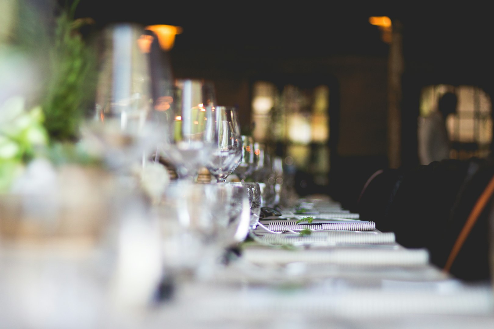 Wedding catering setup