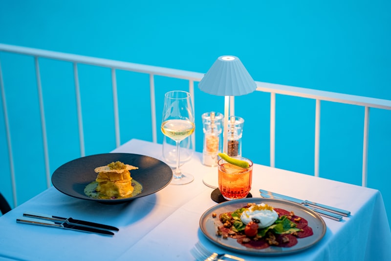 Gourmet menu display